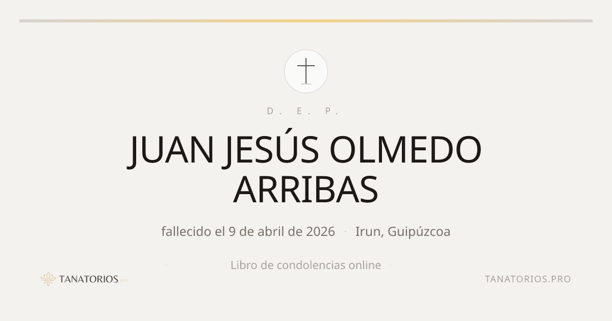 Memorial de JUAN JESÚS OLMEDO ARRIBAS