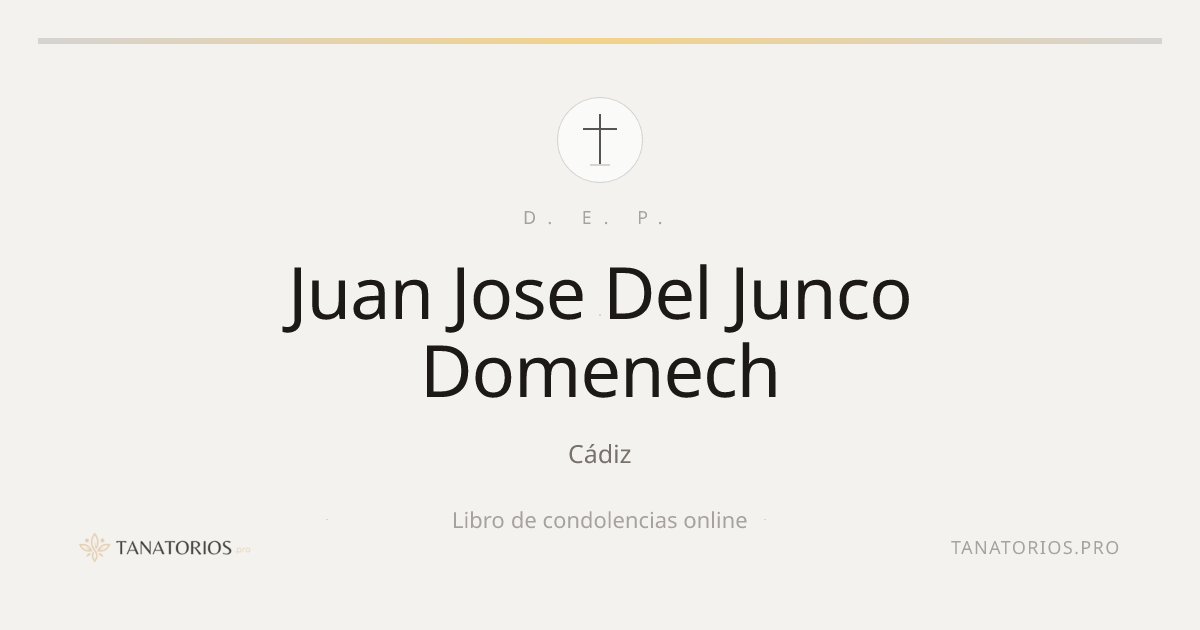 Memorial de Juan Jose Del Junco Domenech