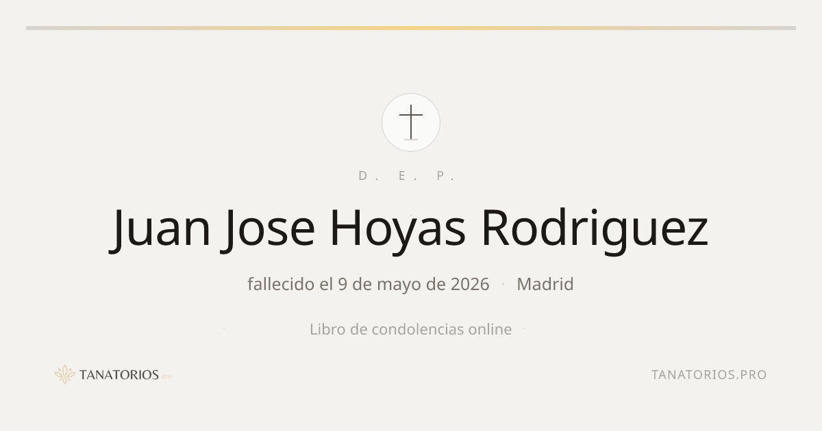 Memorial de Juan Jose Hoyas Rodriguez