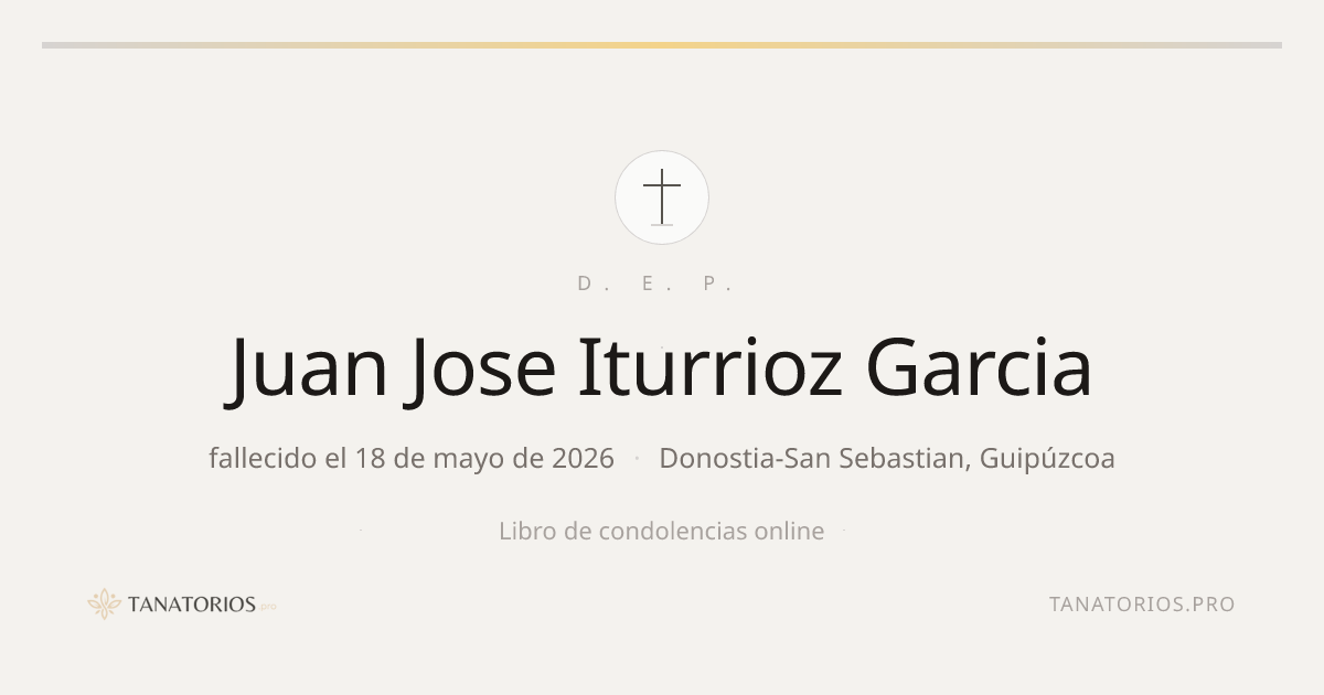 Memorial de Juan Jose Iturrioz Garcia