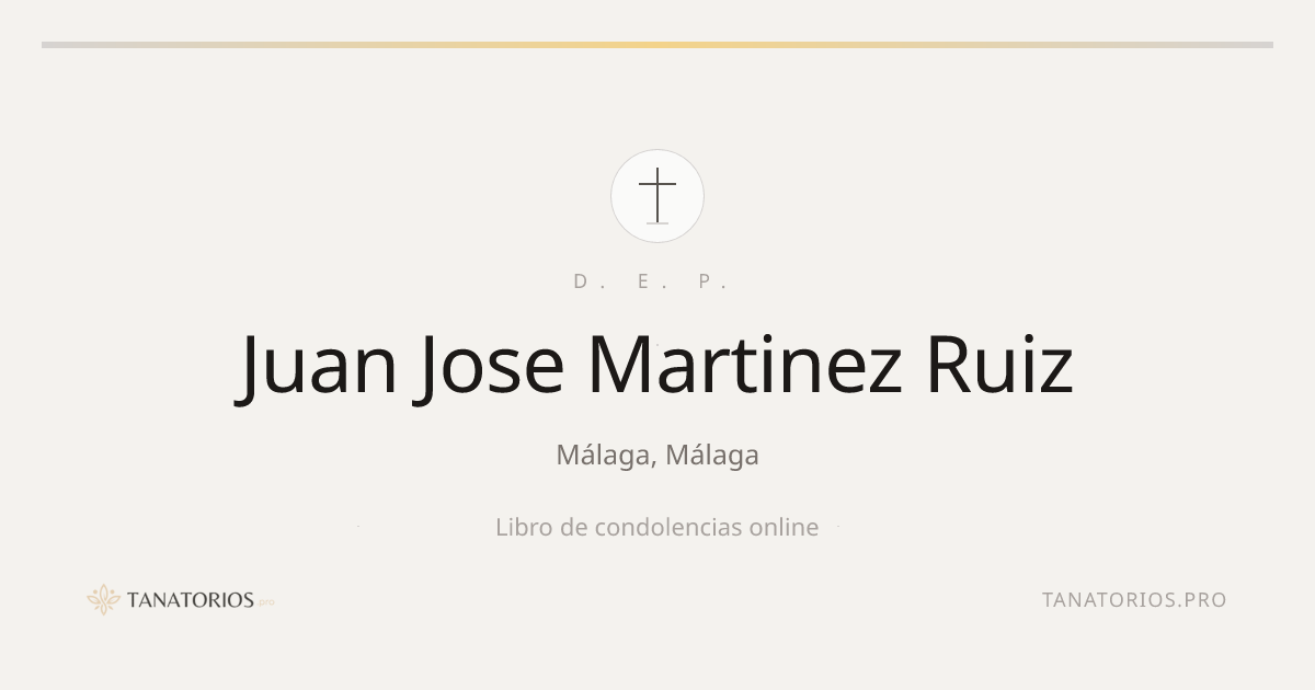 Memorial de Juan Jose Martinez Ruiz