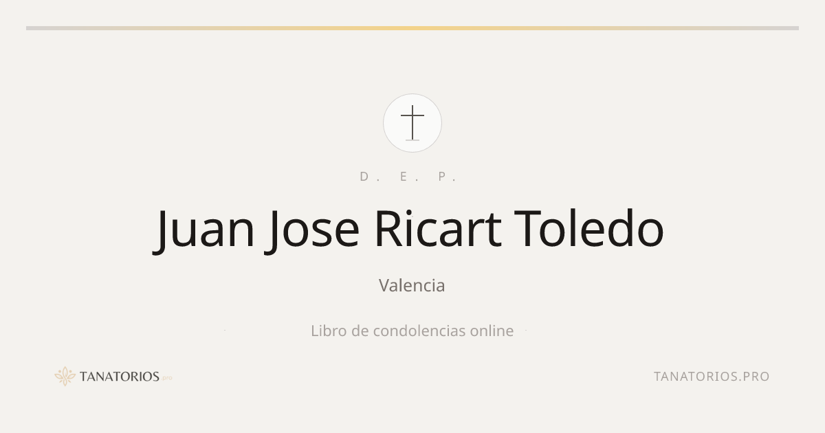 Memorial de Juan Jose Ricart Toledo
