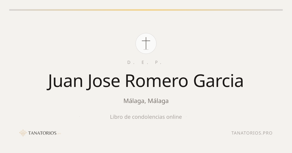 Memorial de Juan Jose Romero Garcia