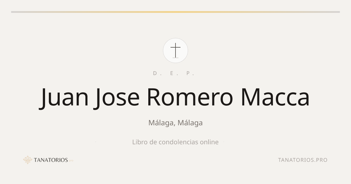 Memorial de Juan Jose Romero Macca