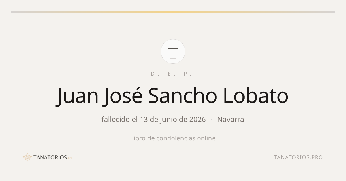 Memorial de Juan José Sancho Lobato