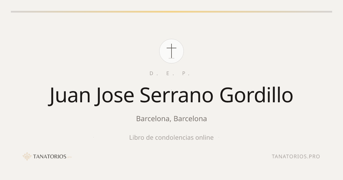 Memorial de Juan Jose Serrano Gordillo