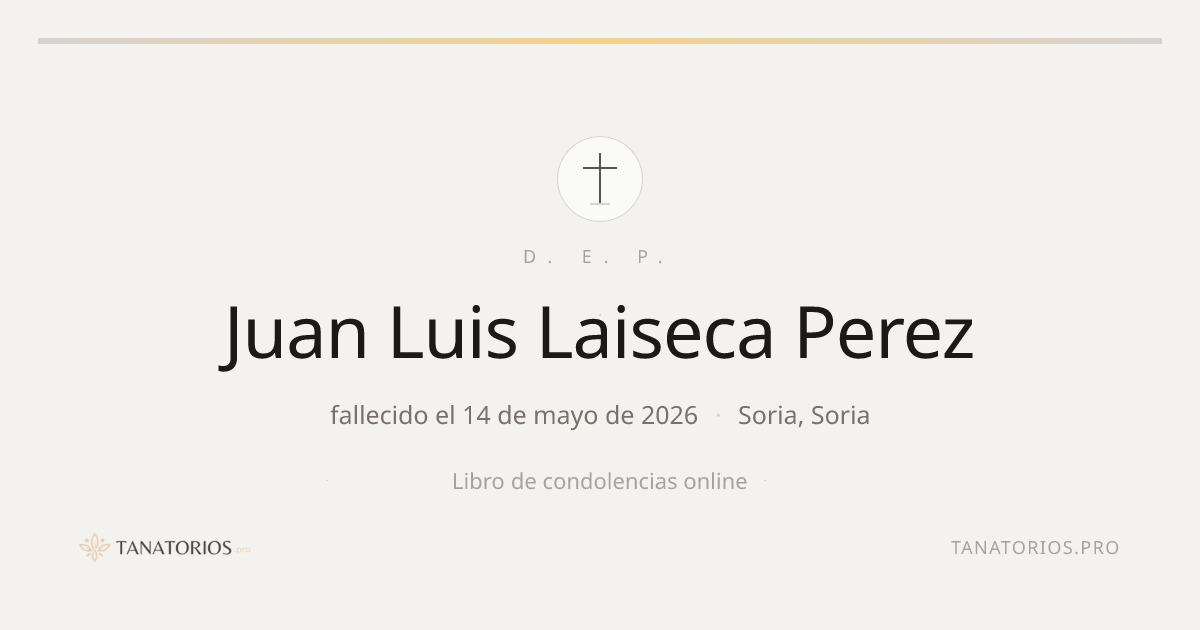 Memorial de Juan Luis Laiseca Perez