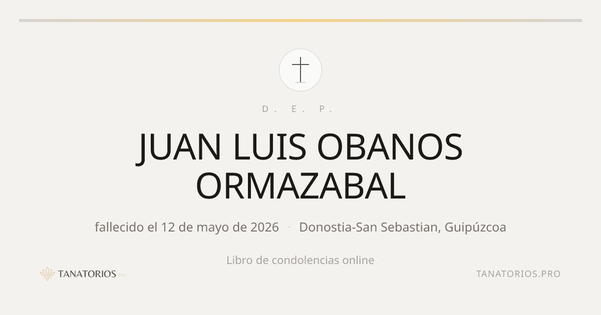 Memorial de JUAN LUIS OBANOS ORMAZABAL