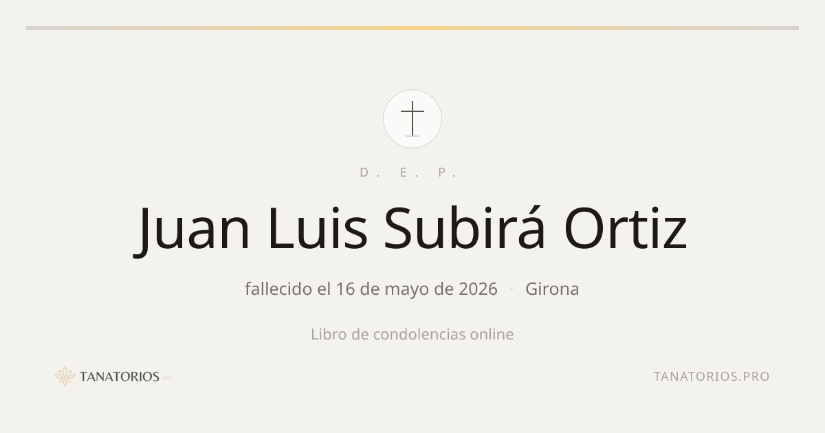 Memorial de Juan Luis Subirá Ortiz