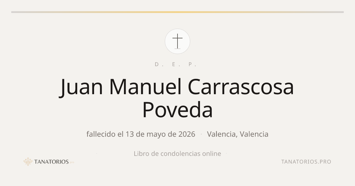 Memorial de Juan Manuel Carrascosa Poveda