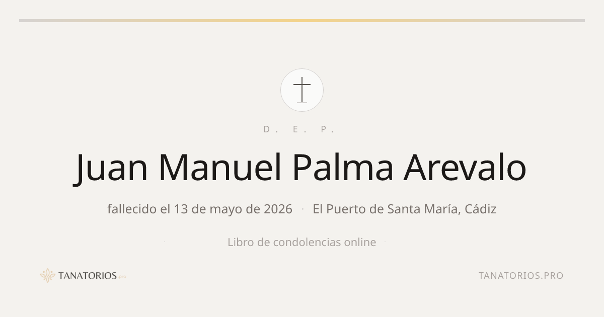 Memorial de Juan Manuel Palma Arevalo