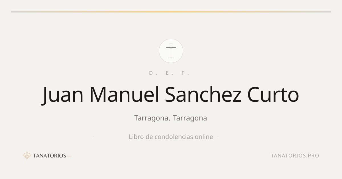 Memorial de Juan Manuel Sanchez Curto