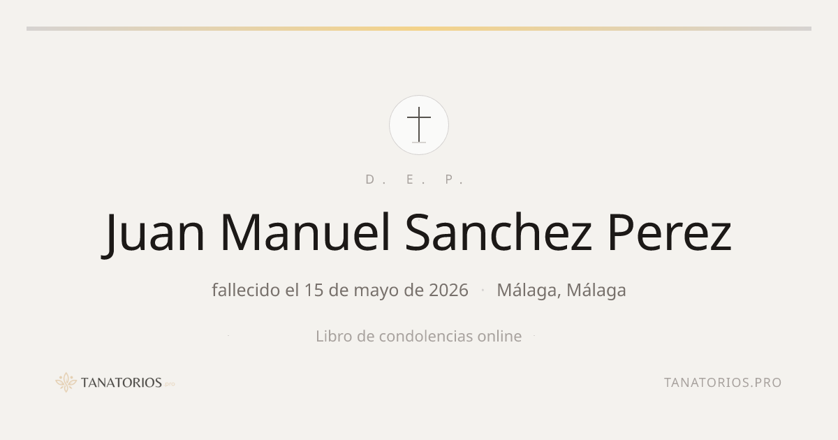 Memorial de Juan Manuel Sanchez Perez