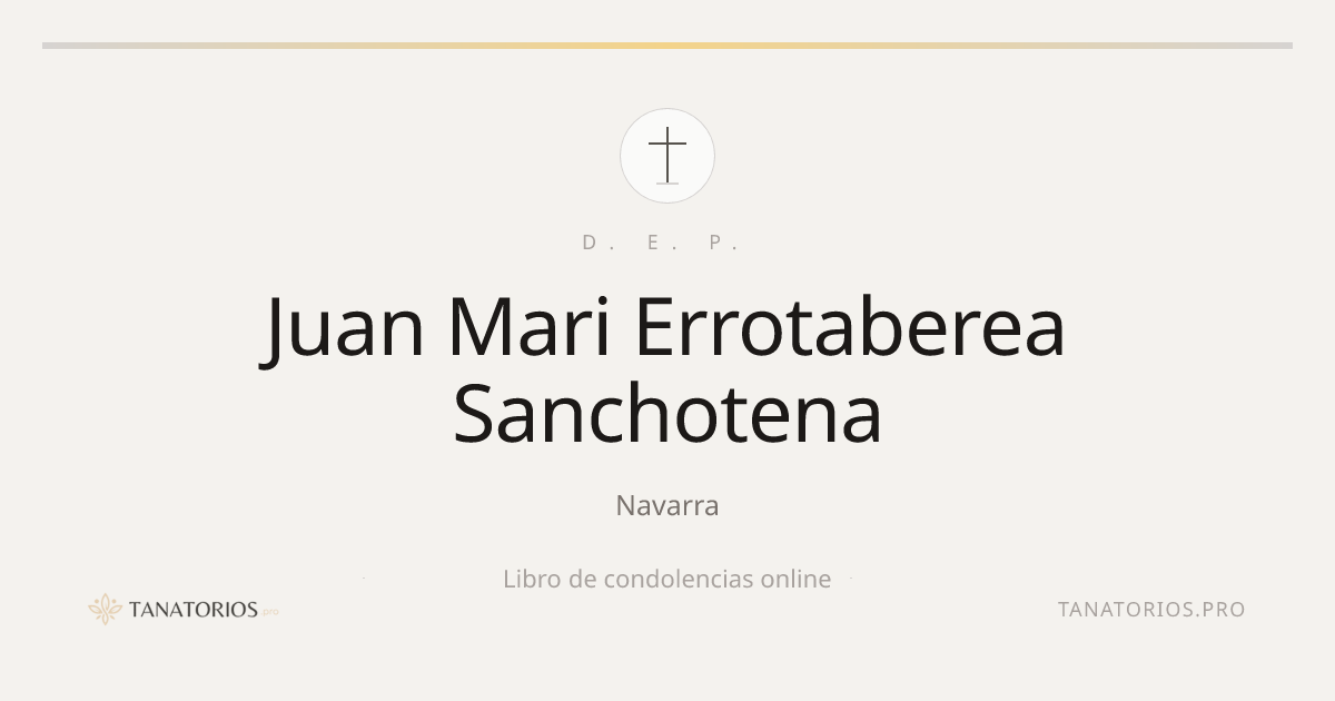 Memorial de Juan Mari Errotaberea Sanchotena