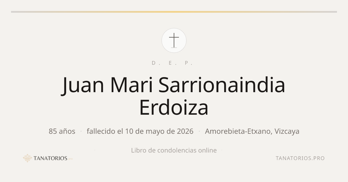Memorial de Juan Mari Sarrionaindia Erdoiza