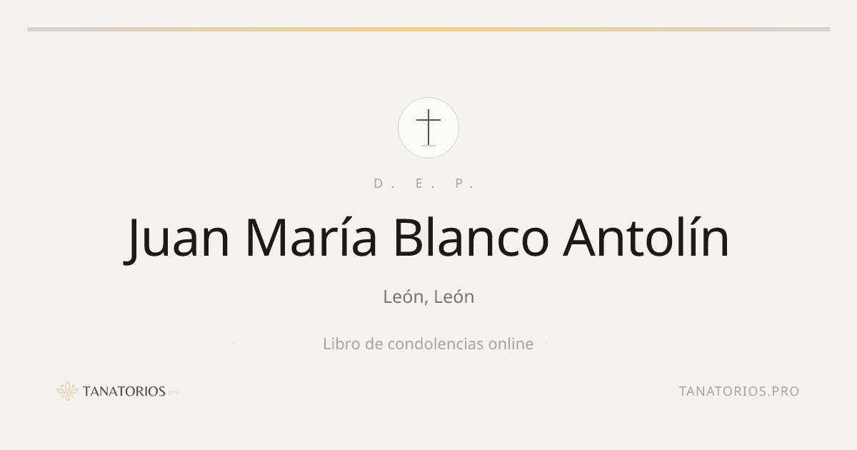 Memorial de Juan María Blanco Antolín