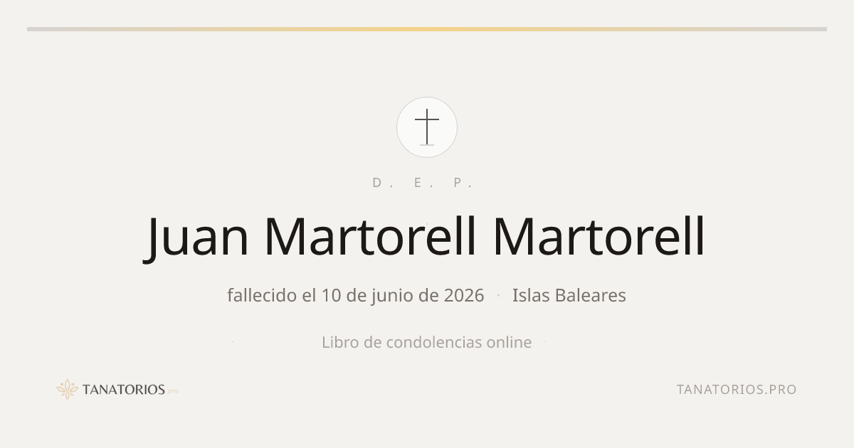 Memorial de Juan Martorell Martorell