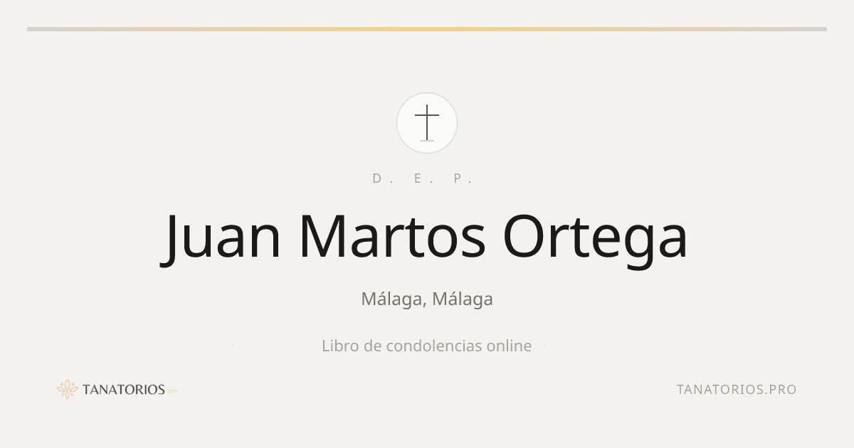 Memorial de Juan Martos Ortega