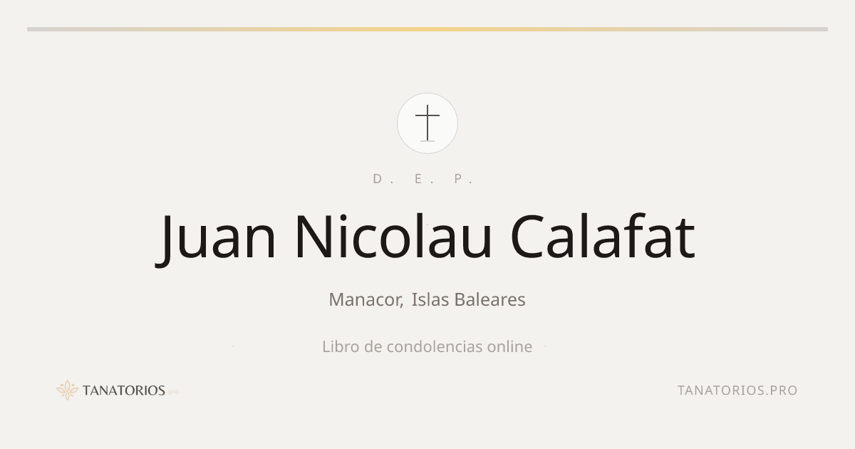 Memorial de Juan Nicolau Calafat