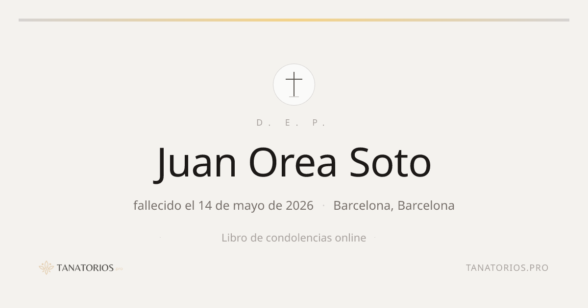 Memorial de Juan Orea Soto