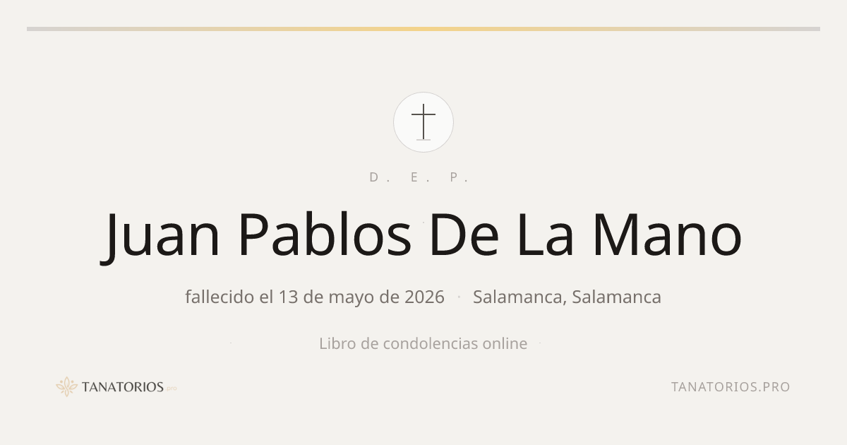 Memorial de Juan Pablos De La Mano