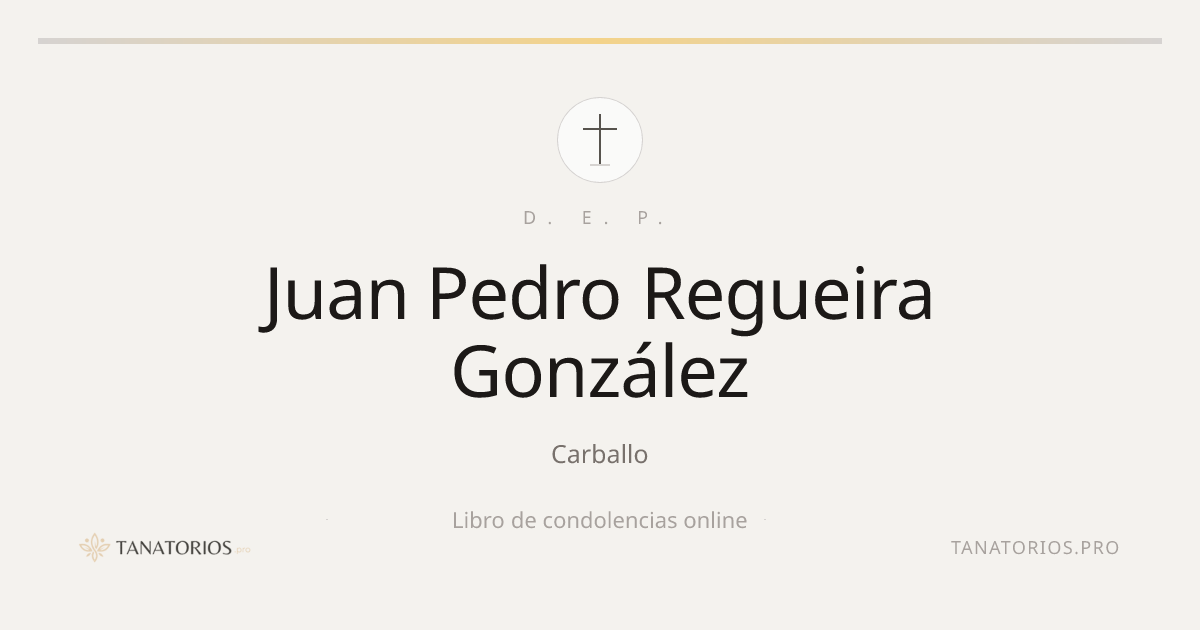 Memorial de Juan Pedro Regueira González