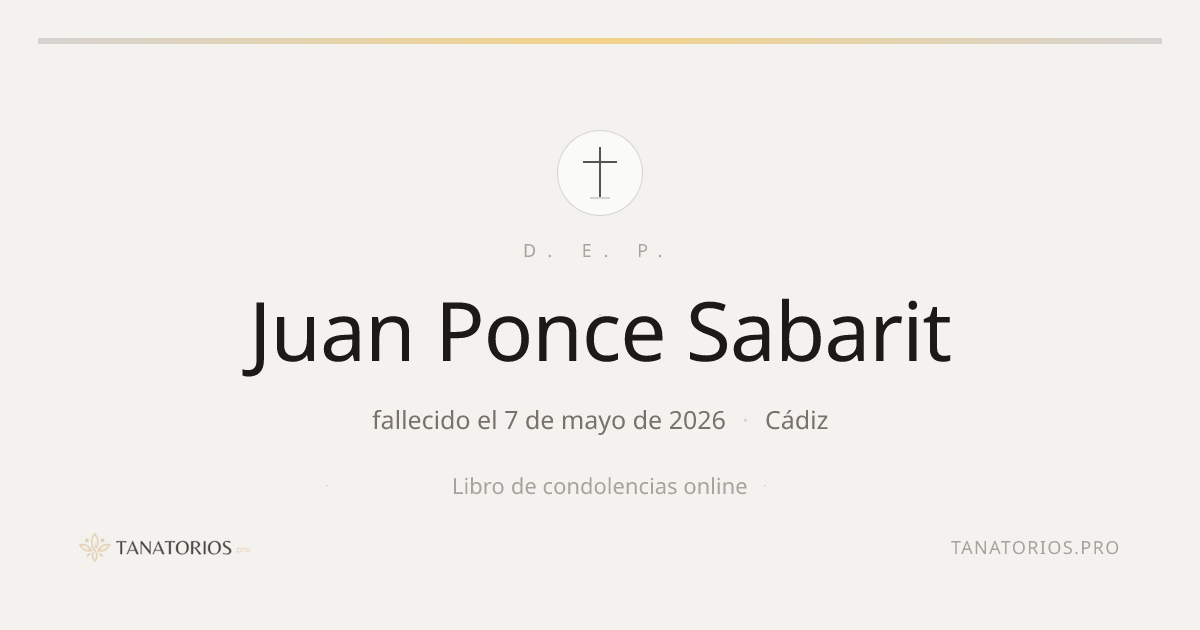 Memorial de Juan Ponce Sabarit