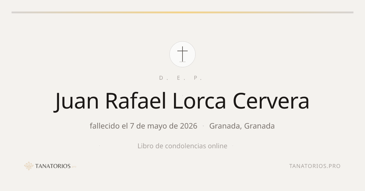 Memorial de Juan Rafael Lorca Cervera