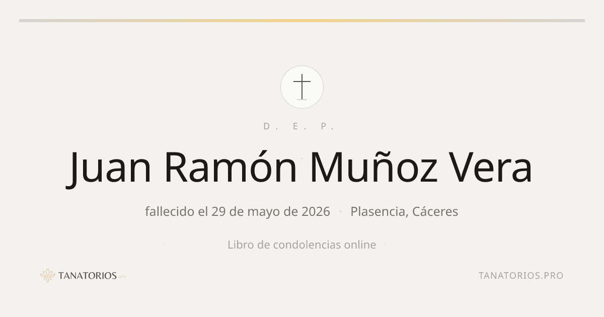 Memorial de Juan Ramón Muñoz Vera