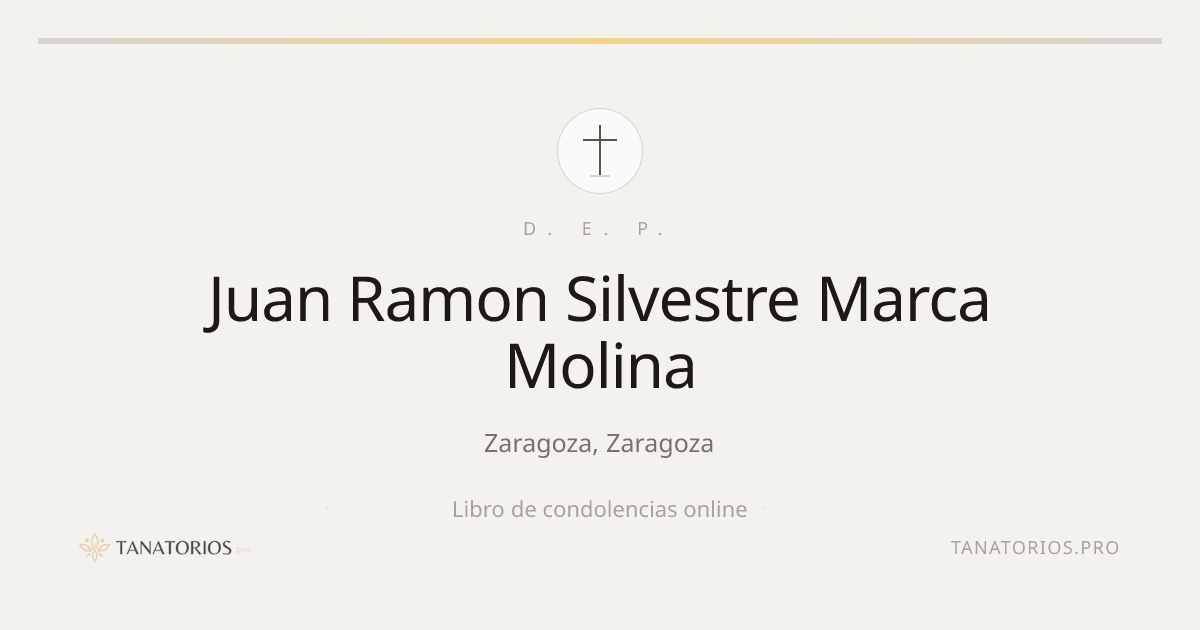 Memorial de Juan Ramon Silvestre Marca Molina