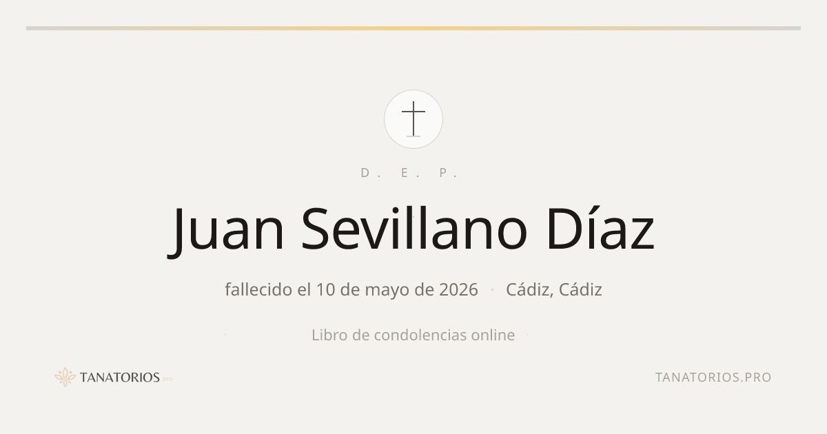 Memorial de Juan Sevillano Díaz