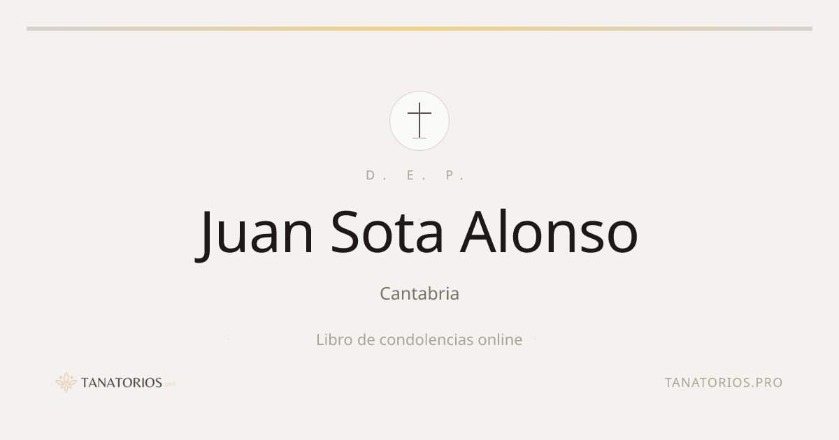 Memorial de Juan Sota Alonso