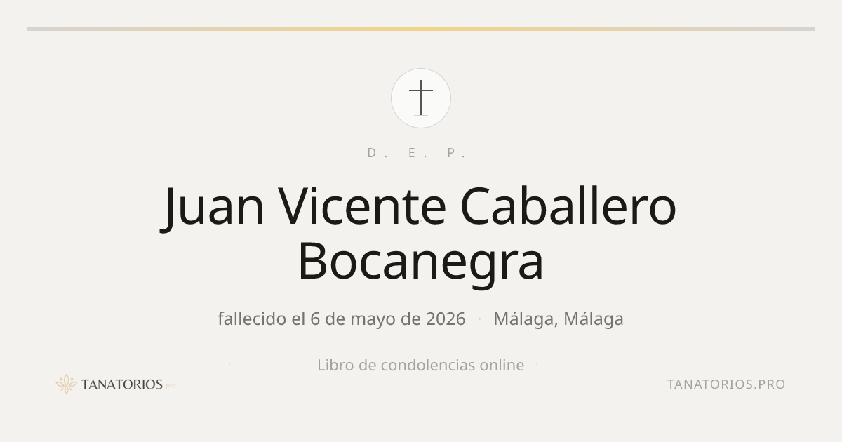 Memorial de Juan Vicente Caballero Bocanegra