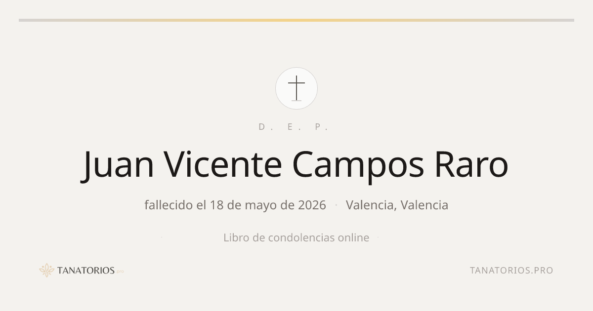Memorial de Juan Vicente Campos Raro