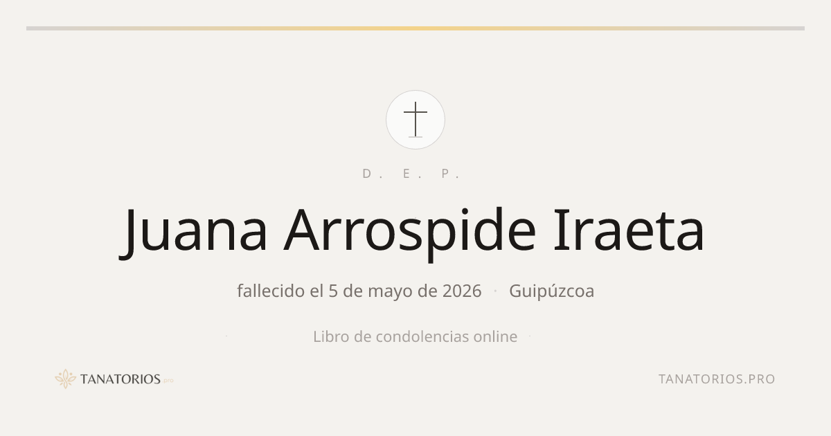 Memorial de Juana Arrospide Iraeta