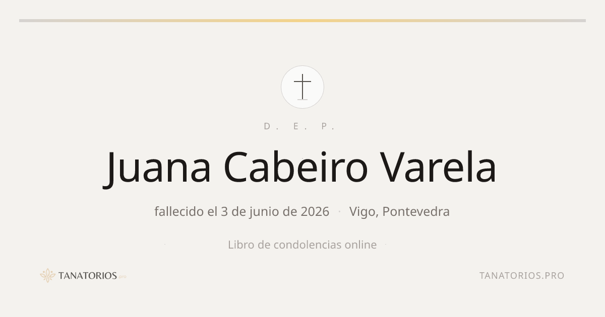 Memorial de Juana Cabeiro Varela