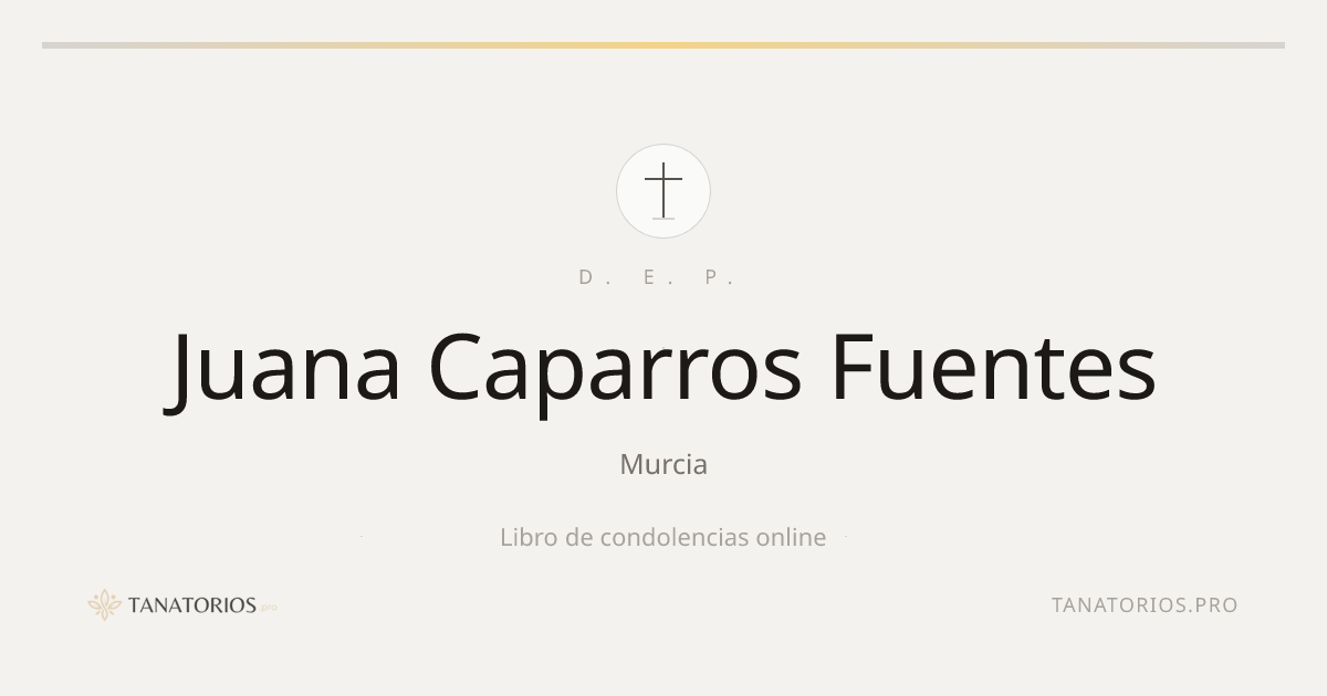 Memorial de Juana Caparros Fuentes