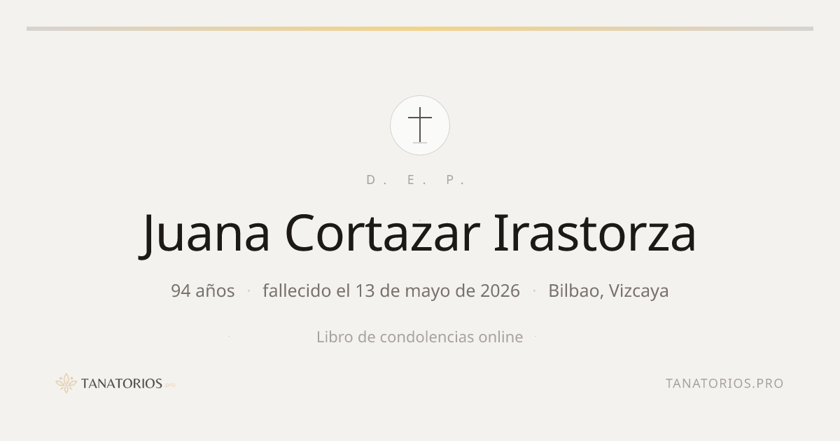 Memorial de Juana Cortazar Irastorza
