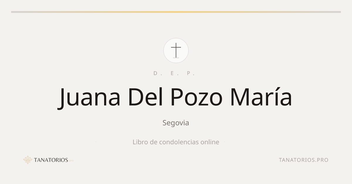 Memorial de Juana Del Pozo María