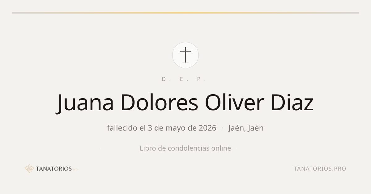 Memorial de Juana Dolores Oliver Diaz