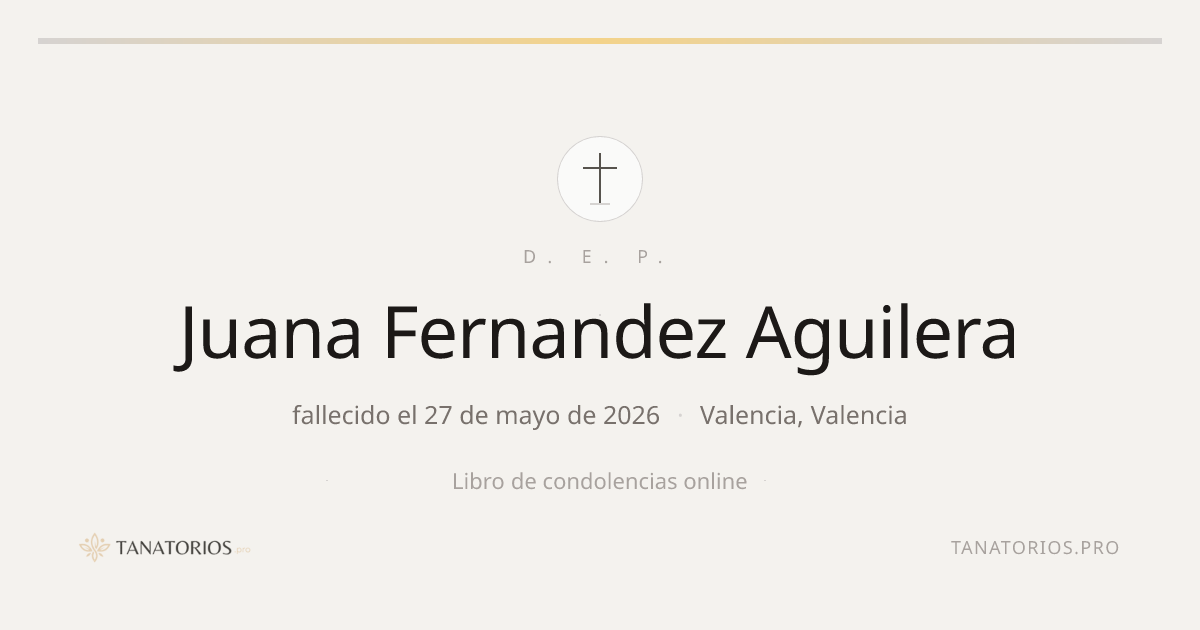 Memorial de Juana Fernandez Aguilera