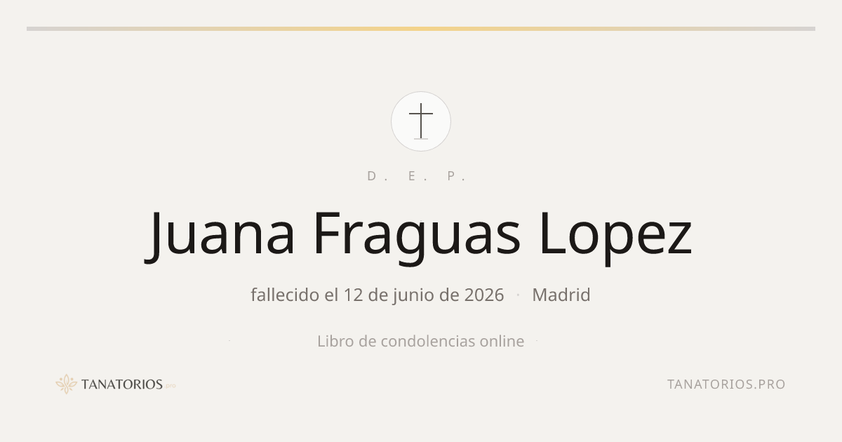 Memorial de Juana Fraguas Lopez