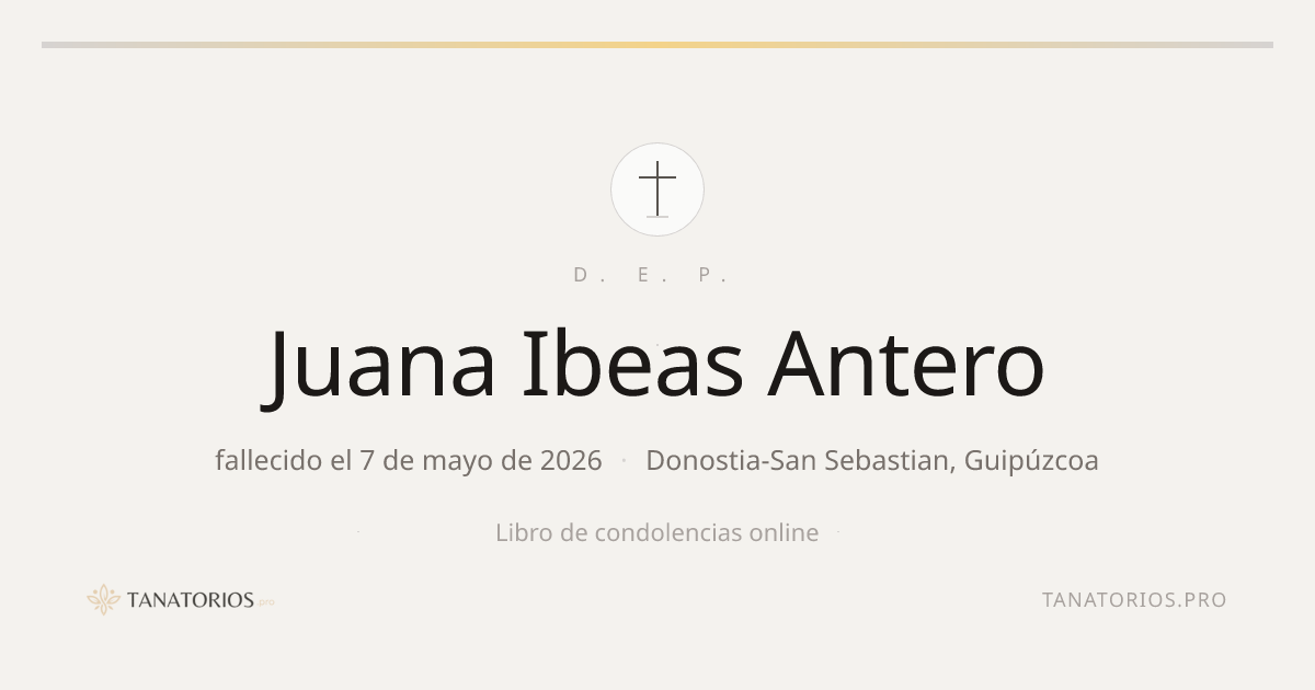 Memorial de Juana Ibeas Antero
