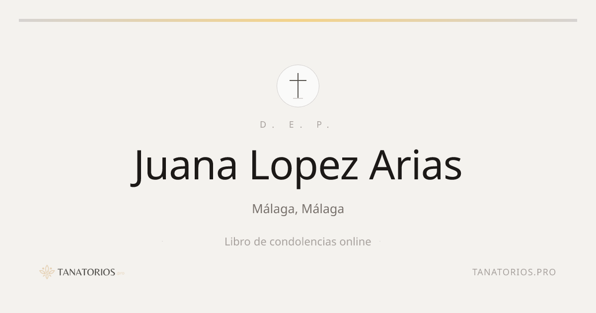 Memorial de Juana Lopez Arias