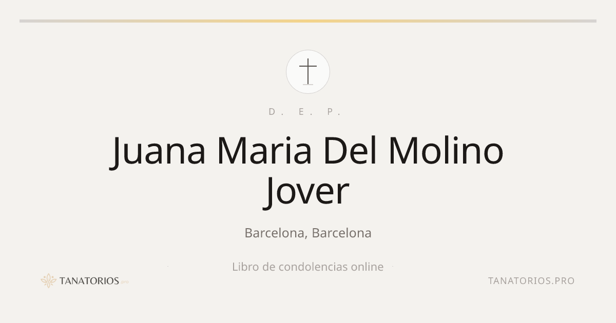Memorial de Juana Maria Del Molino Jover