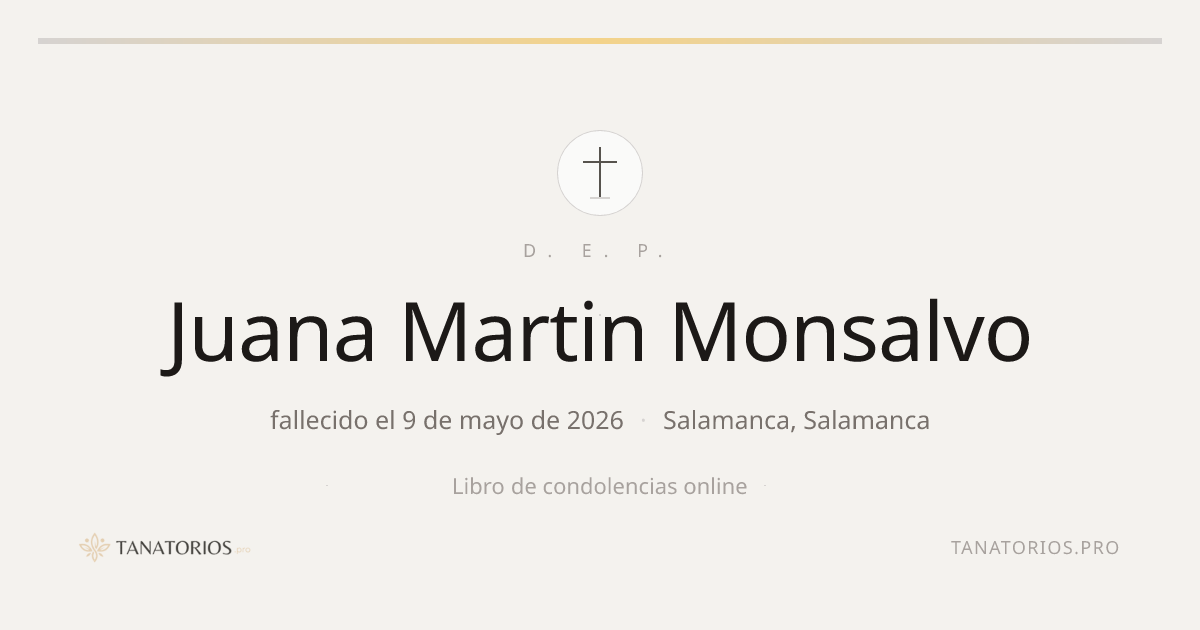Memorial de Juana Martin Monsalvo