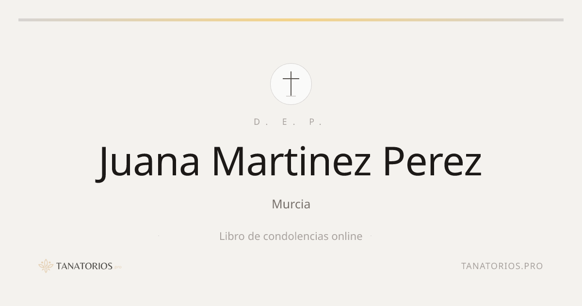 Memorial de Juana Martinez Perez
