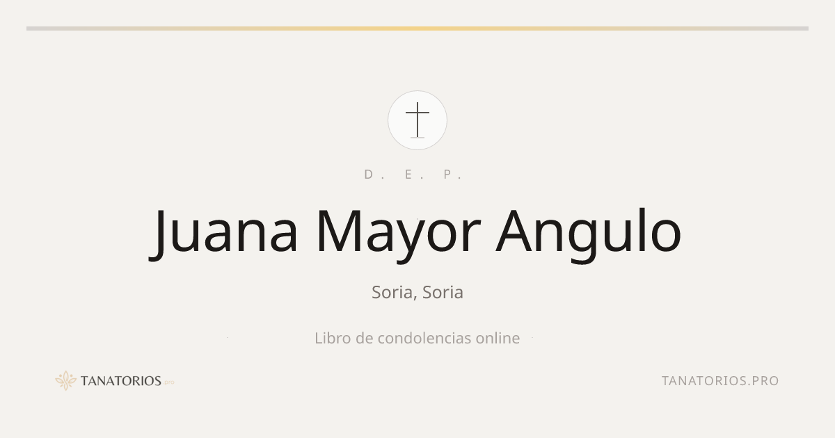 Memorial de Juana Mayor Angulo