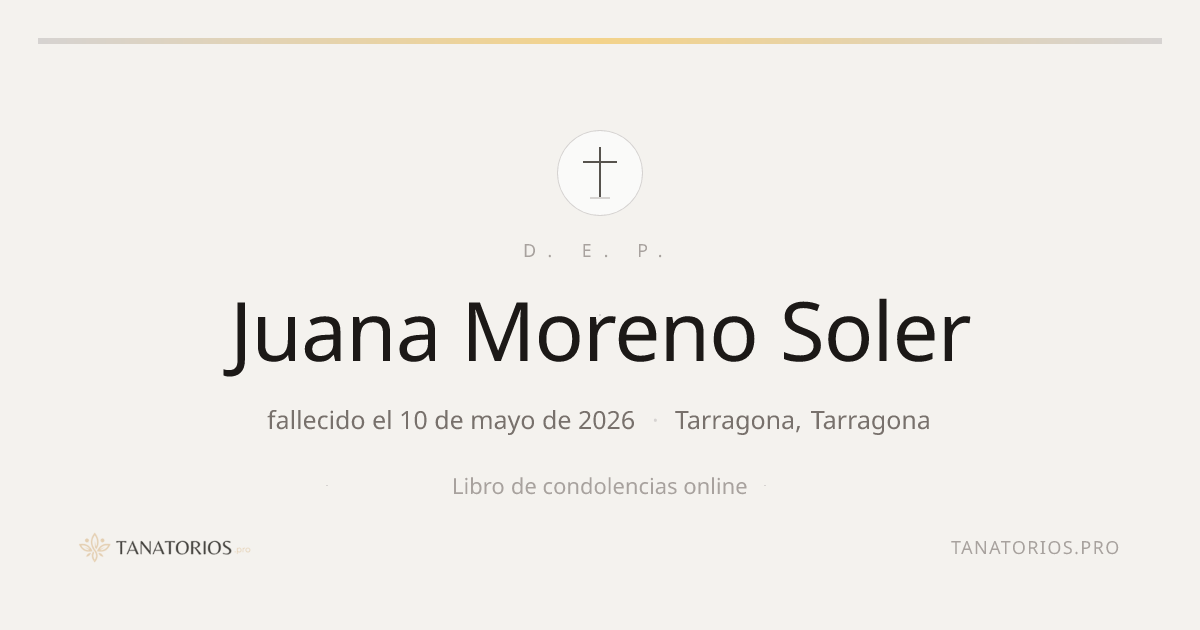Memorial de Juana Moreno Soler