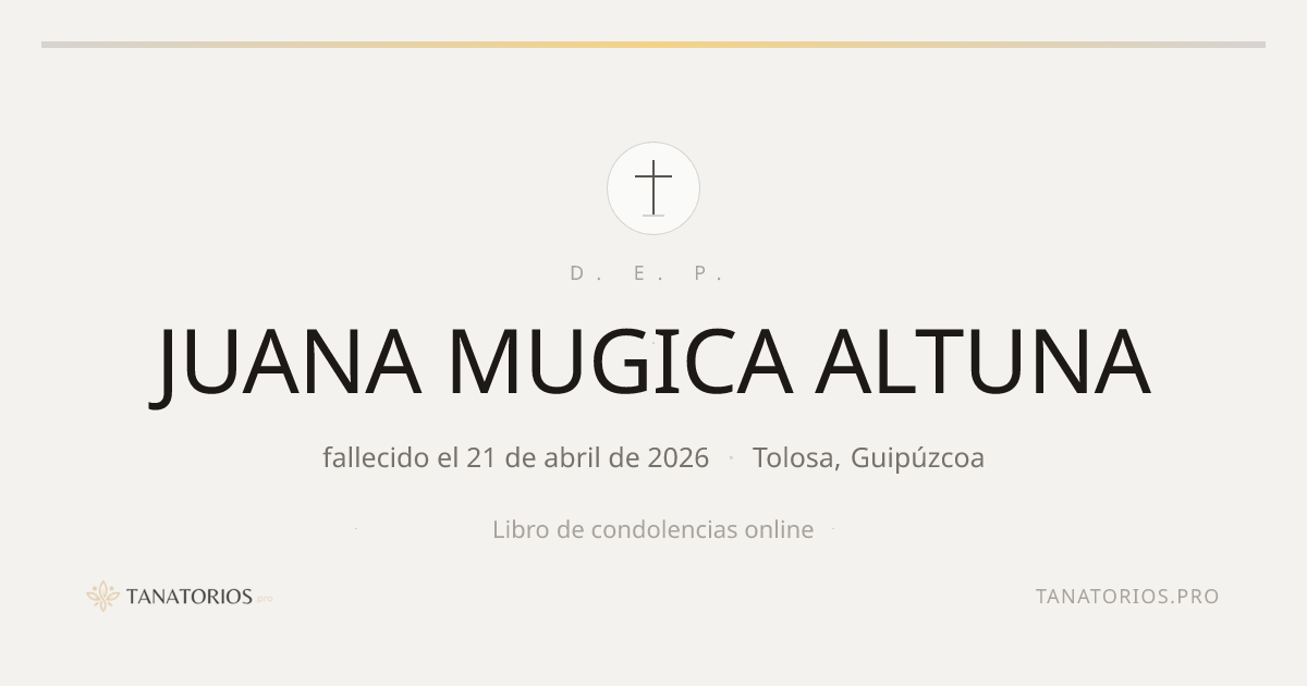 Memorial de JUANA MUGICA ALTUNA